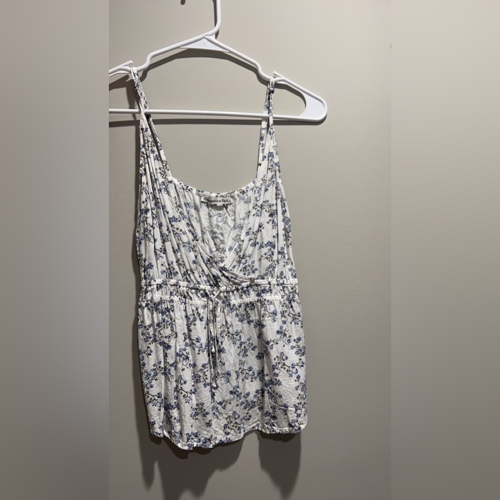 Abercrombie & Fitch Blue Flowered Tank
